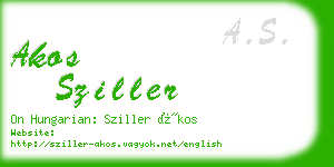 akos sziller business card